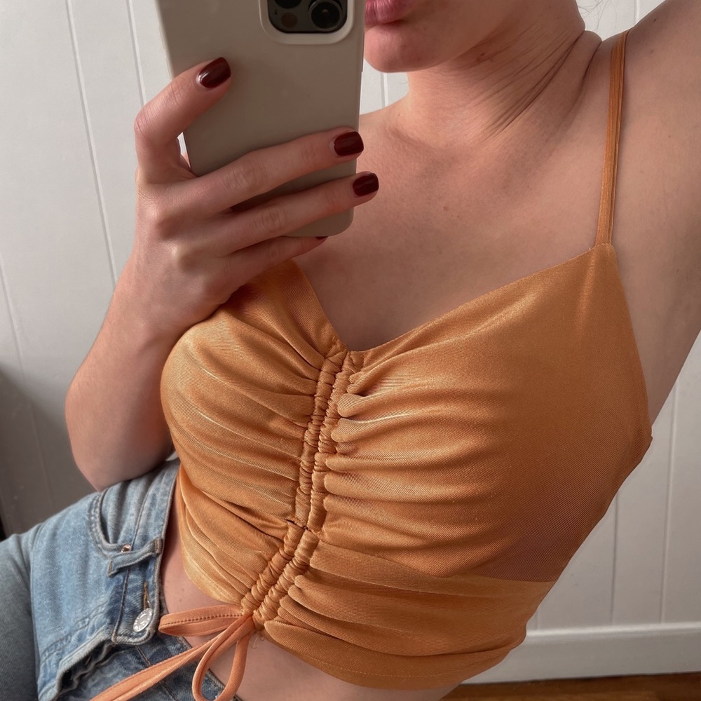 Amazing Lace Orange Strappy Top M